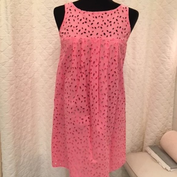 MICHAEL KORS Eyelet Babydoll sleeveless dress - Picture 1 of 4